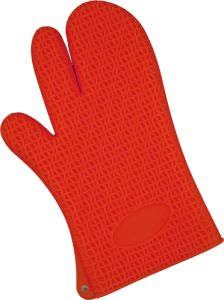 Gant anti-chaleur ambidextre taille unique rouge et noir