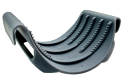 MANIQUE ANTI-CHALEUR PINCE GRISE SILICONE SOUPLE AVEC PROTECTIONS & LANIÈRES 120 x 180 mm 