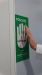 Pushpad antimicrobien pour décontamination des mains de couleur vert | Poussez