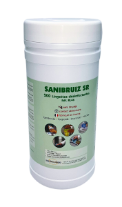 Lingettes désinfectantes agréées contact alimentaire et sans rinçage Sanibruiz SR3®| Boîte de 200